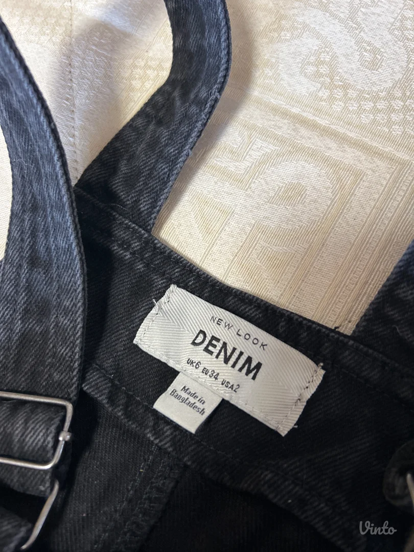 Crna denim haljina New Look