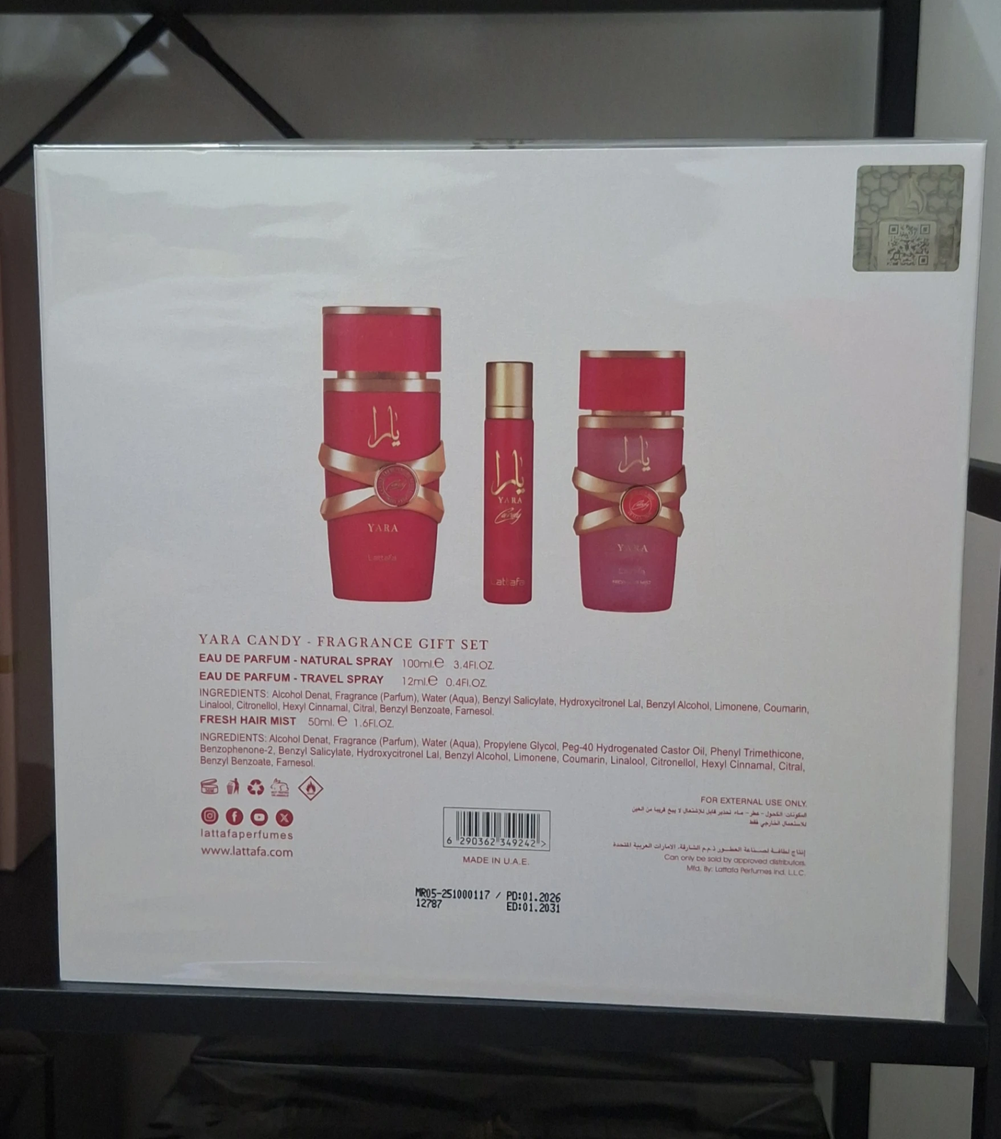 Lattafa Yara Candy Fragrance Gift Set