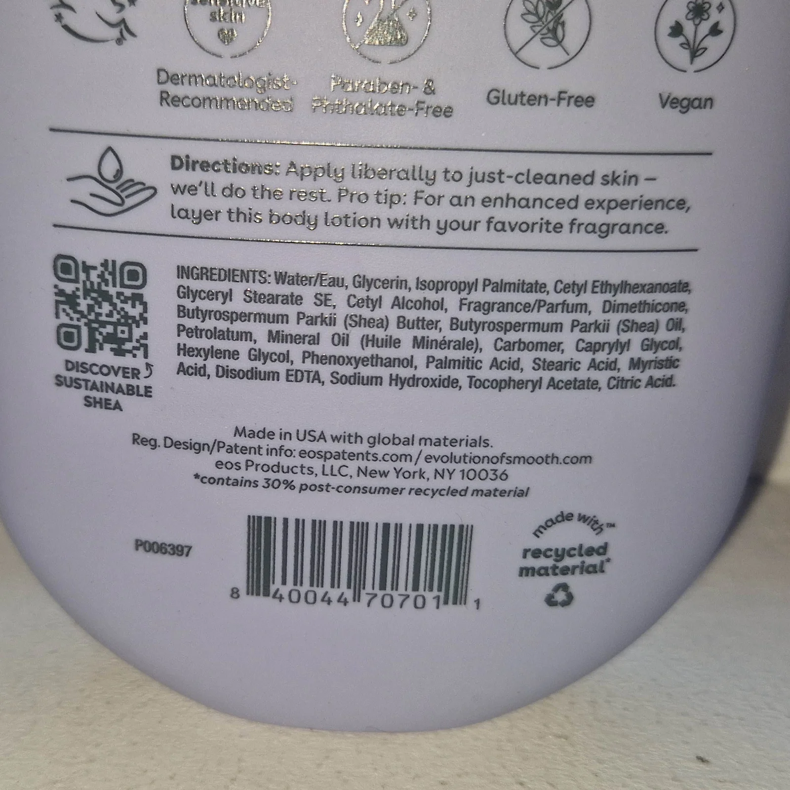 EOS Shea Better losion za telo Vanilla Cashmere (473ml)