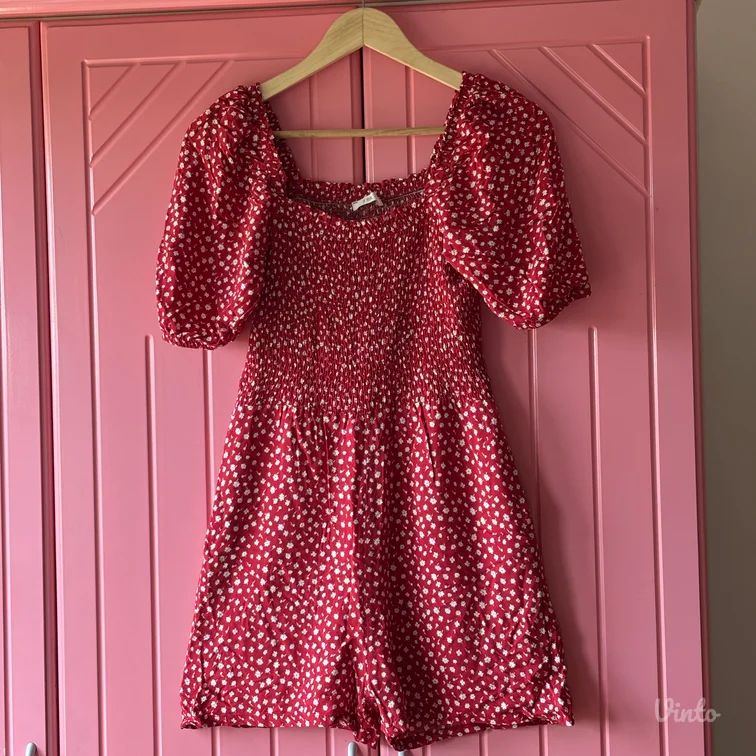 Defacto cvetni crveni kombinezon