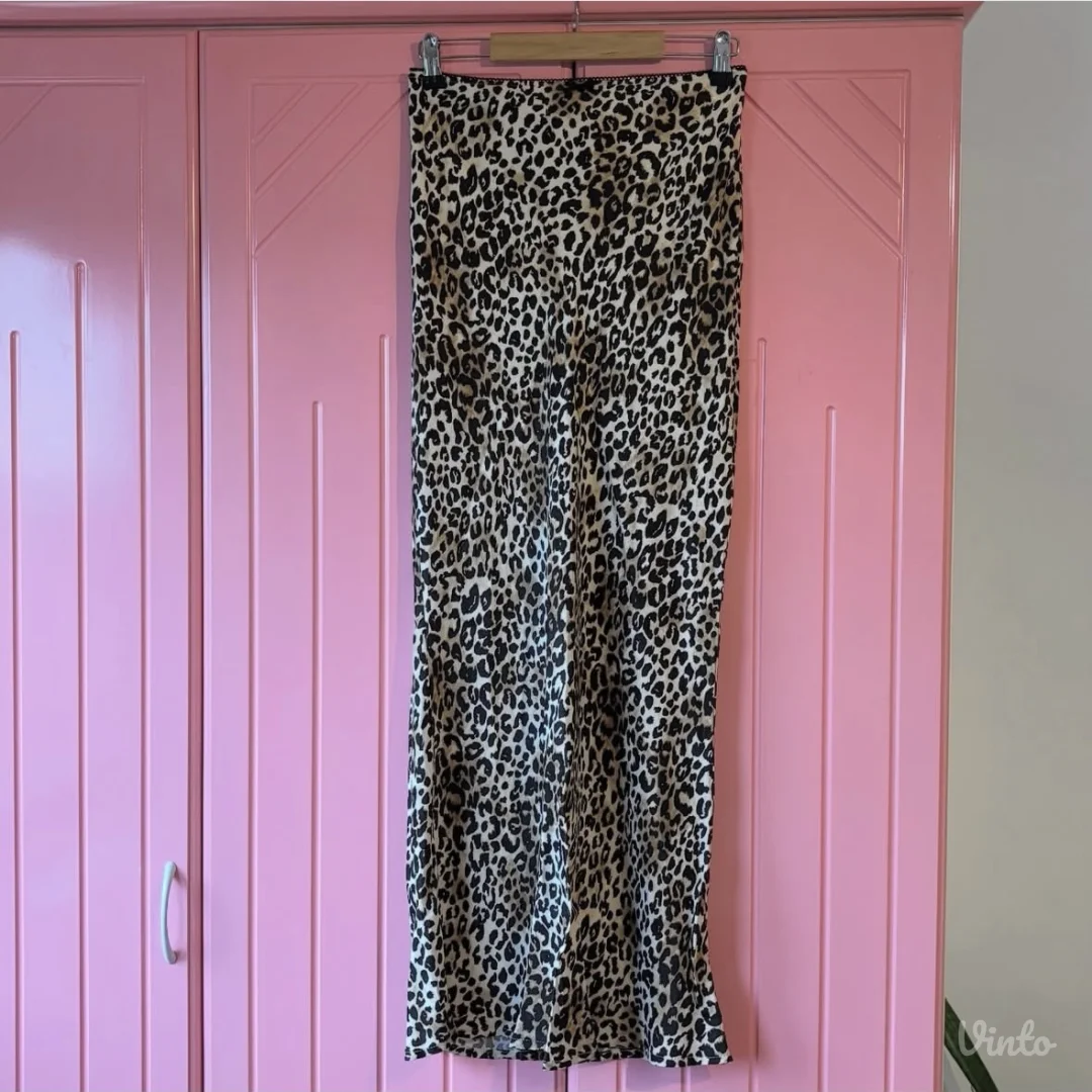 Bershka leopard midi suknja