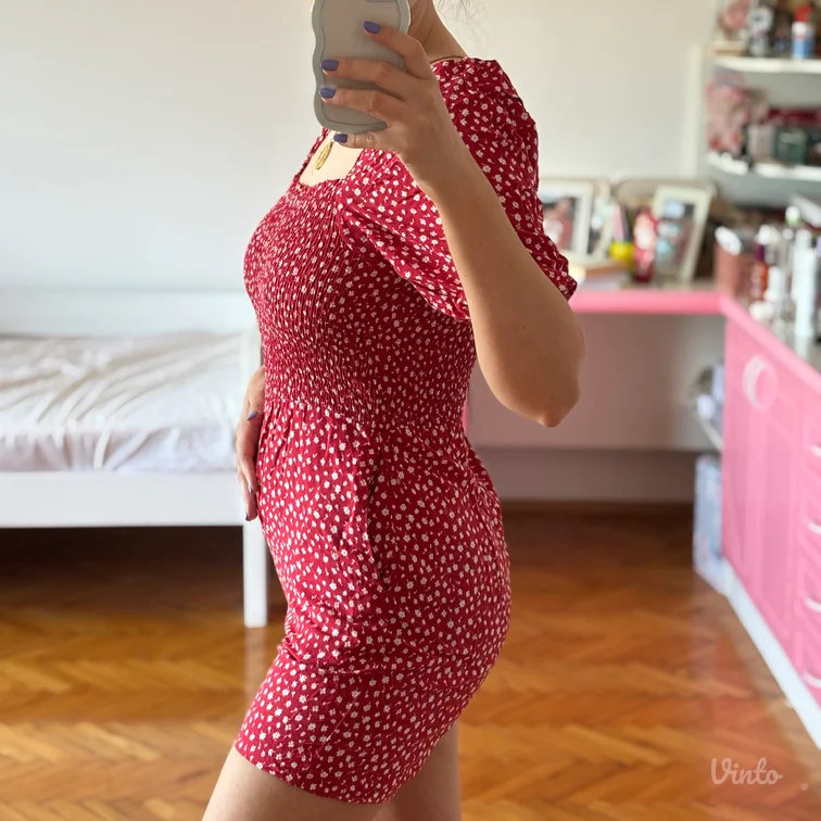 Defacto cvetni crveni kombinezon