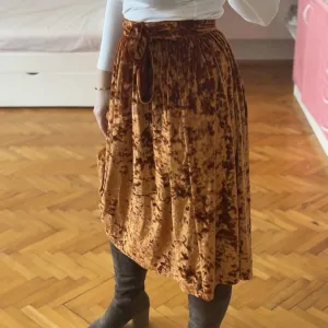 Koton plisana narandzasta midi suknja