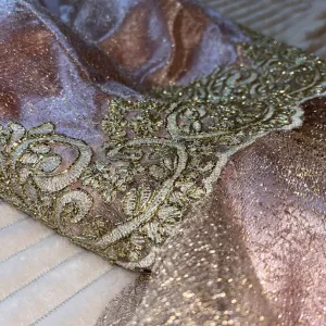 Roze-zlatna svečana haljina sa šljokicama (vel. 36)