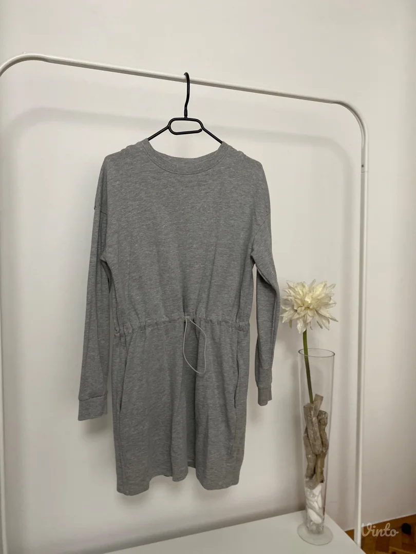 Siva pamucna haljina