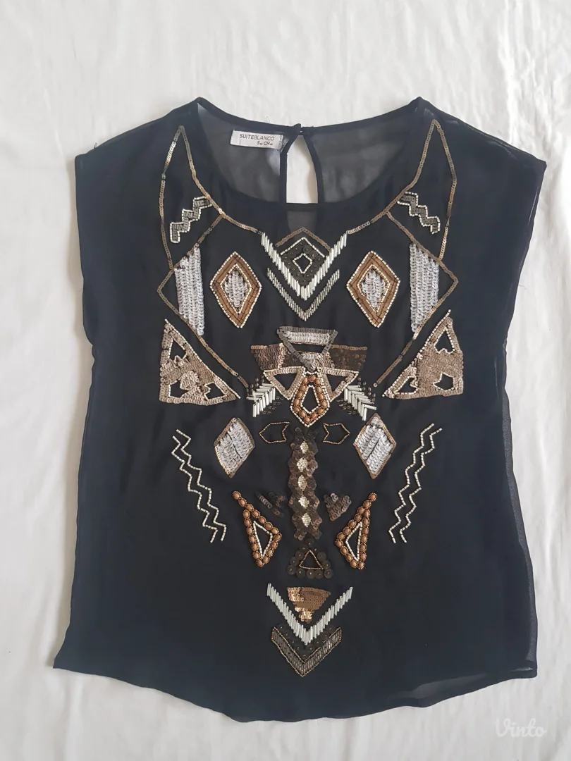 Suite Blanco bluza sa perlicama