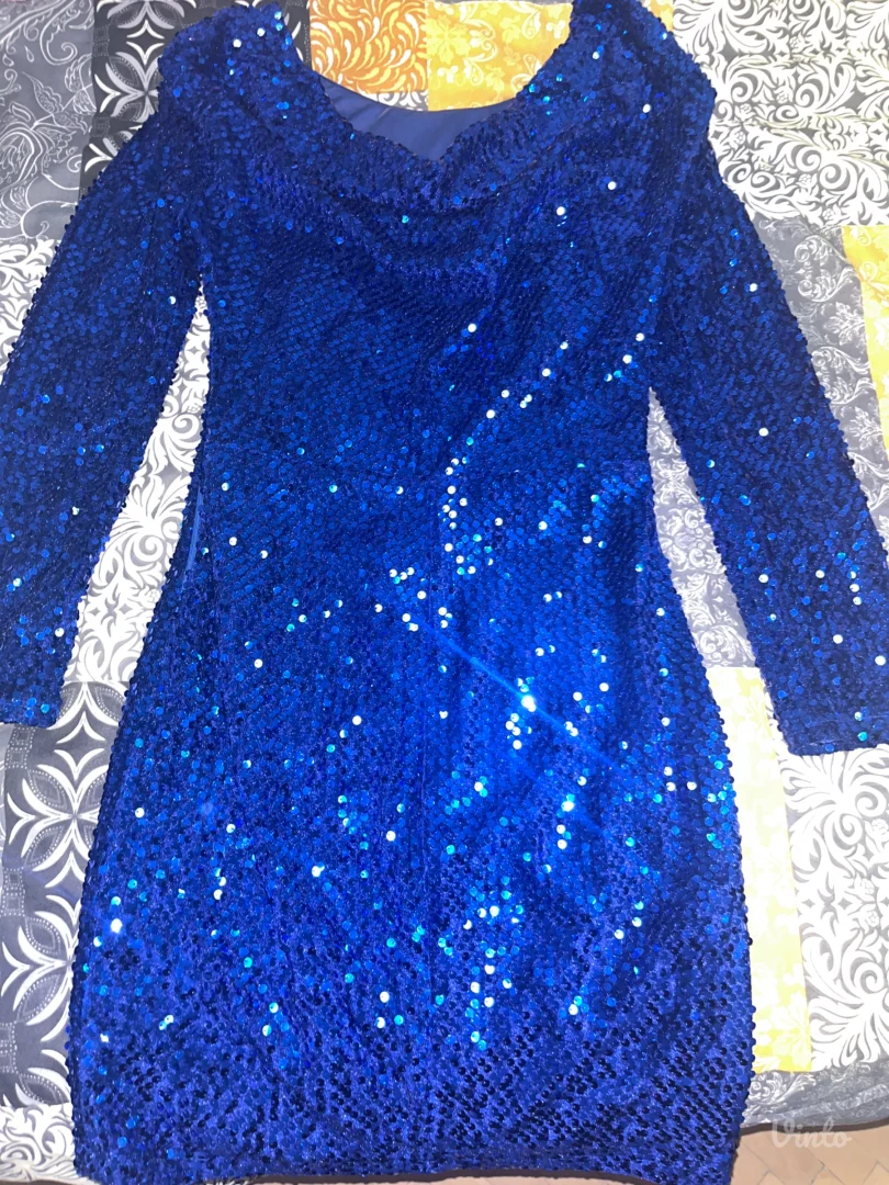 Plava elegantna haljina