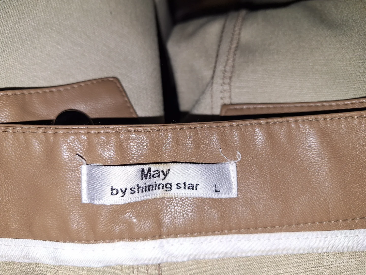 Braon kožne pantalone