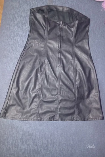 H&M kožna haljina NOVO SA ETIKETOM