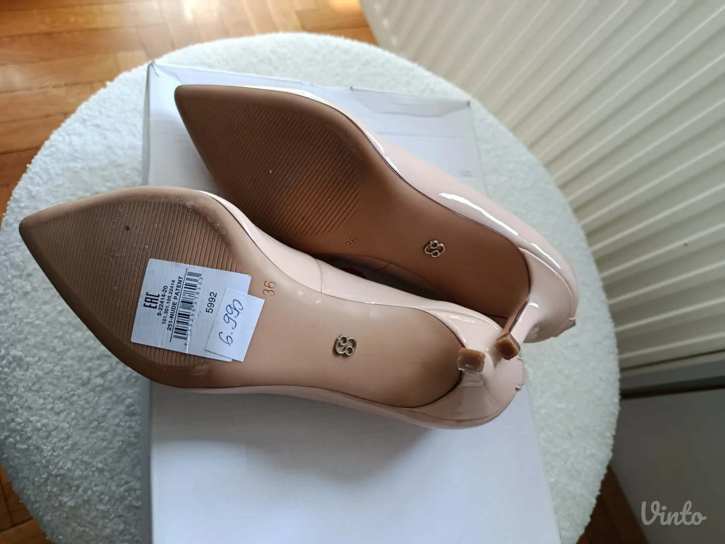 S' Oliver salonke,nude lakovan, br.36, NOVO