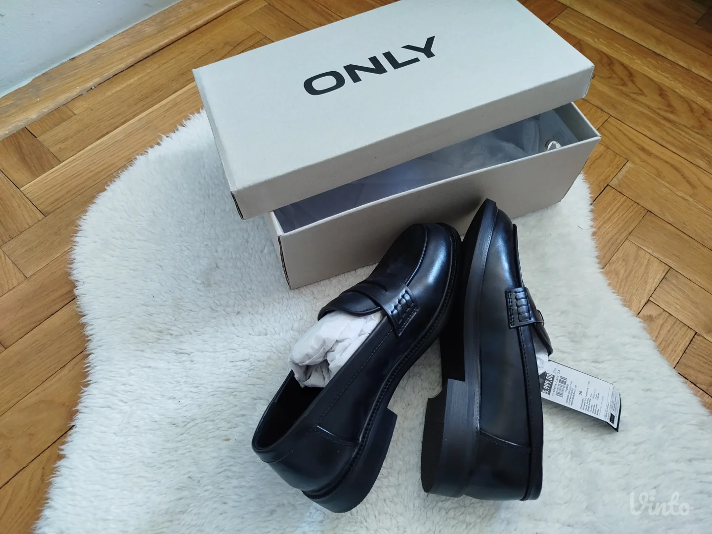 Mokasine crne, br.36,Only, novo