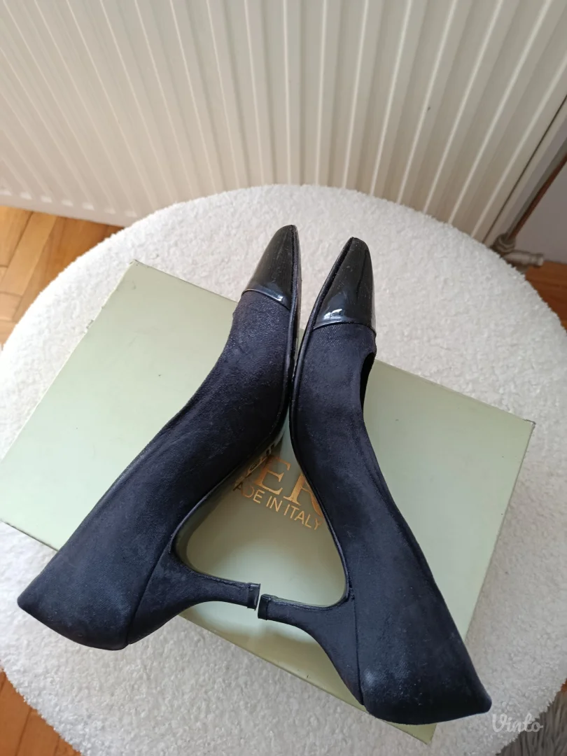 Crne kozne salonke Cler, br.36