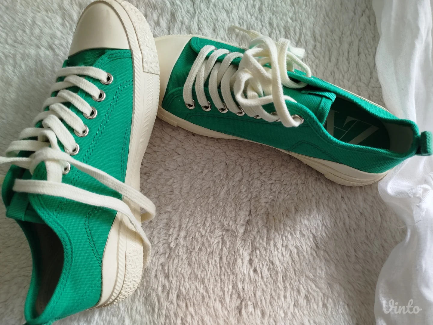 Zara platnene zelene patike, br.36, novo