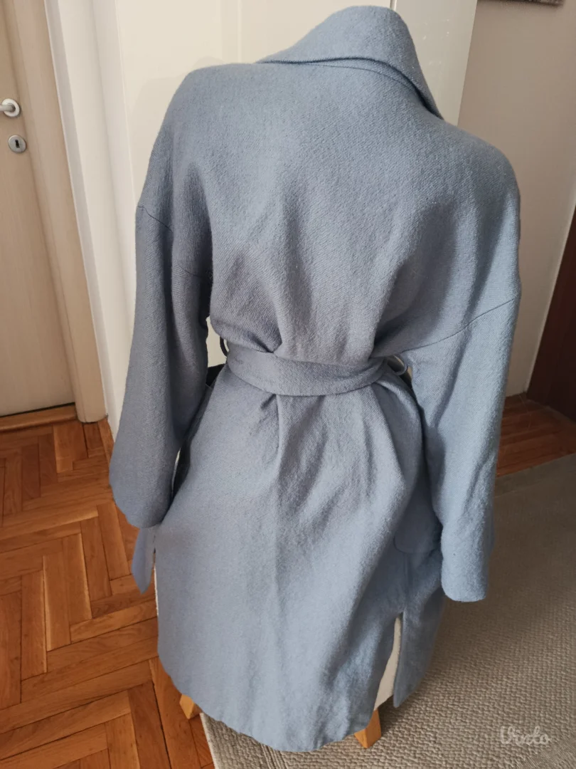 Zara vuneni kaput, vel.XS/ S, midnight blue