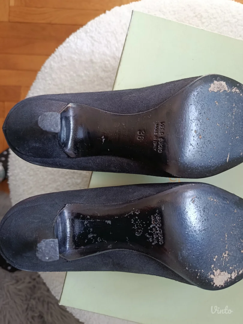 Crne kozne salonke Cler, br.36