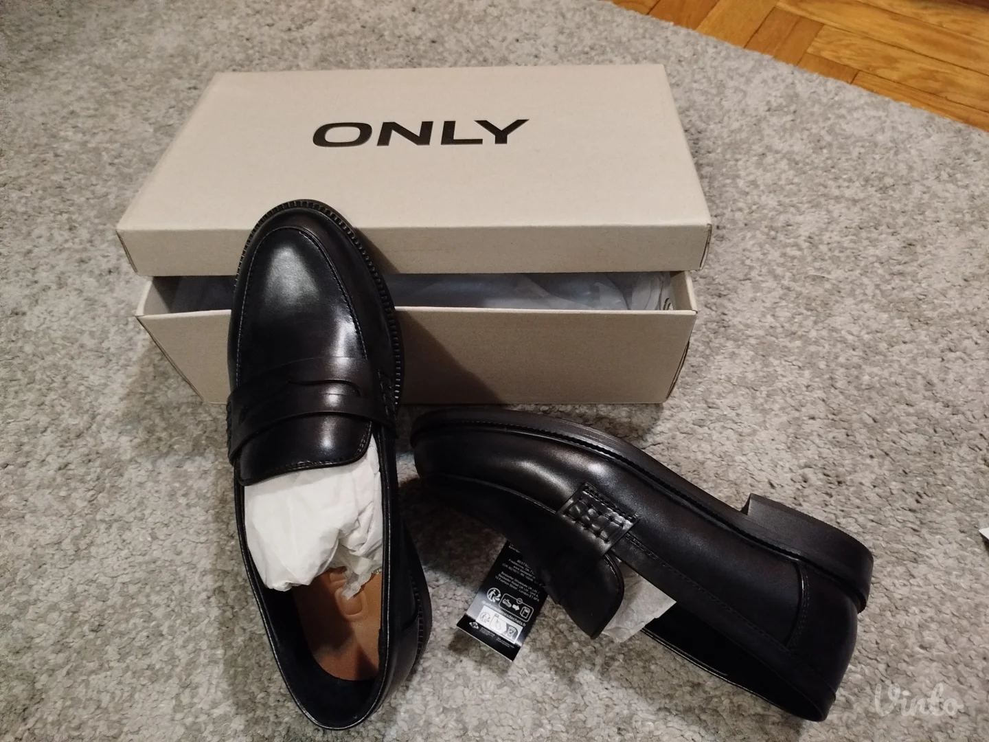Mokasine crne, br.36,Only, novo