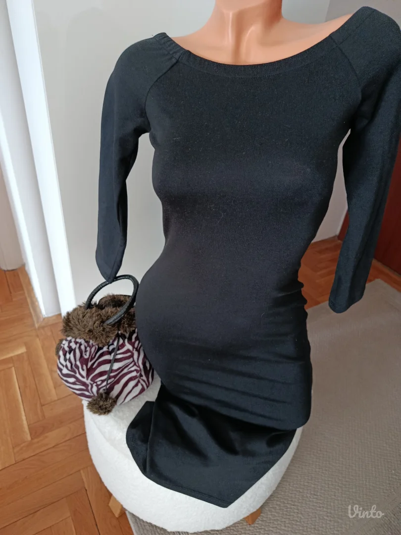 Zara crna basic haljina , S vel, kao novo