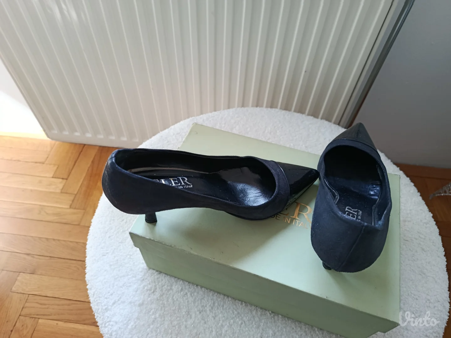 Crne kozne salonke Cler, br.36