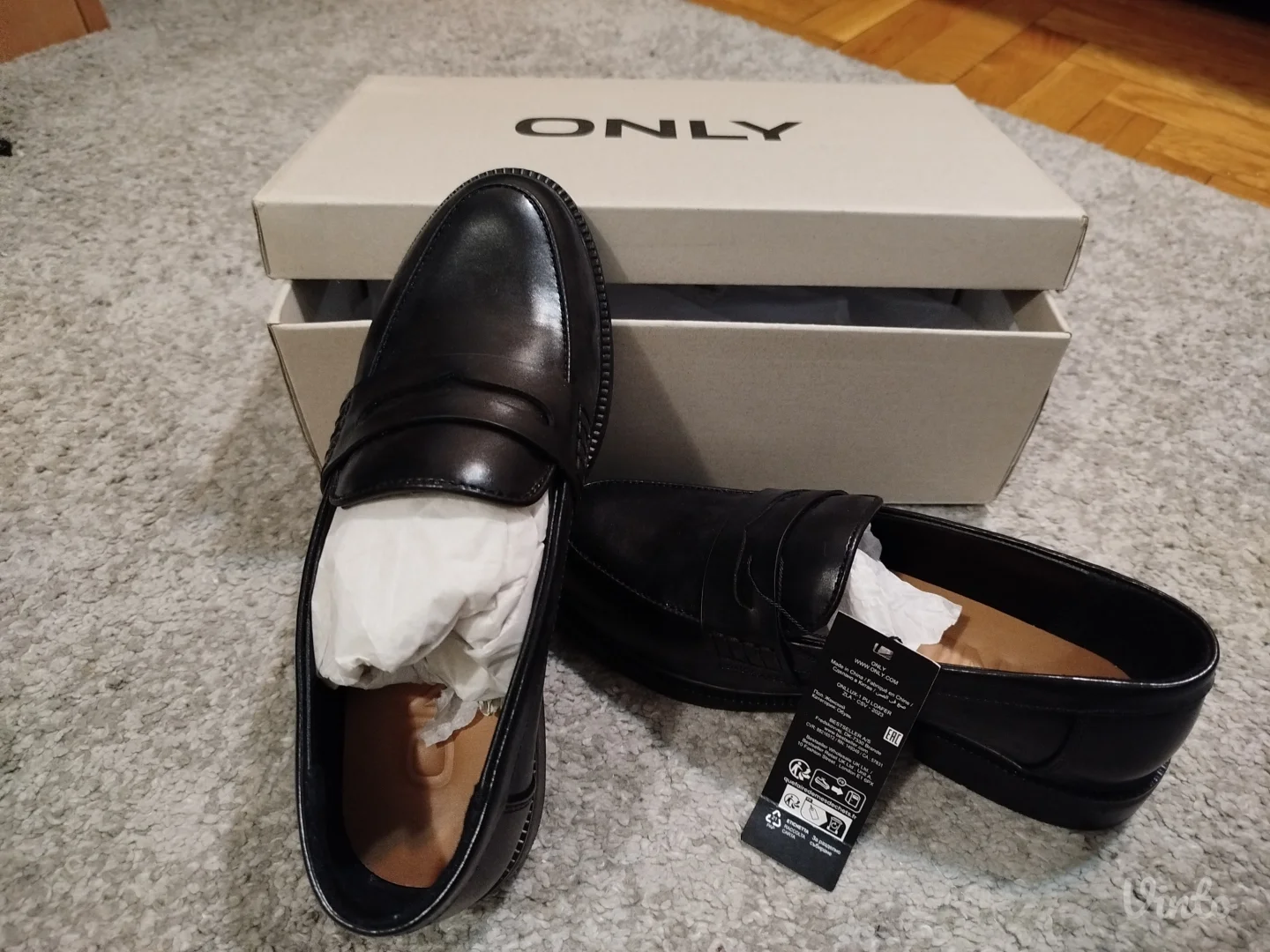 Mokasine crne, br.36,Only, novo