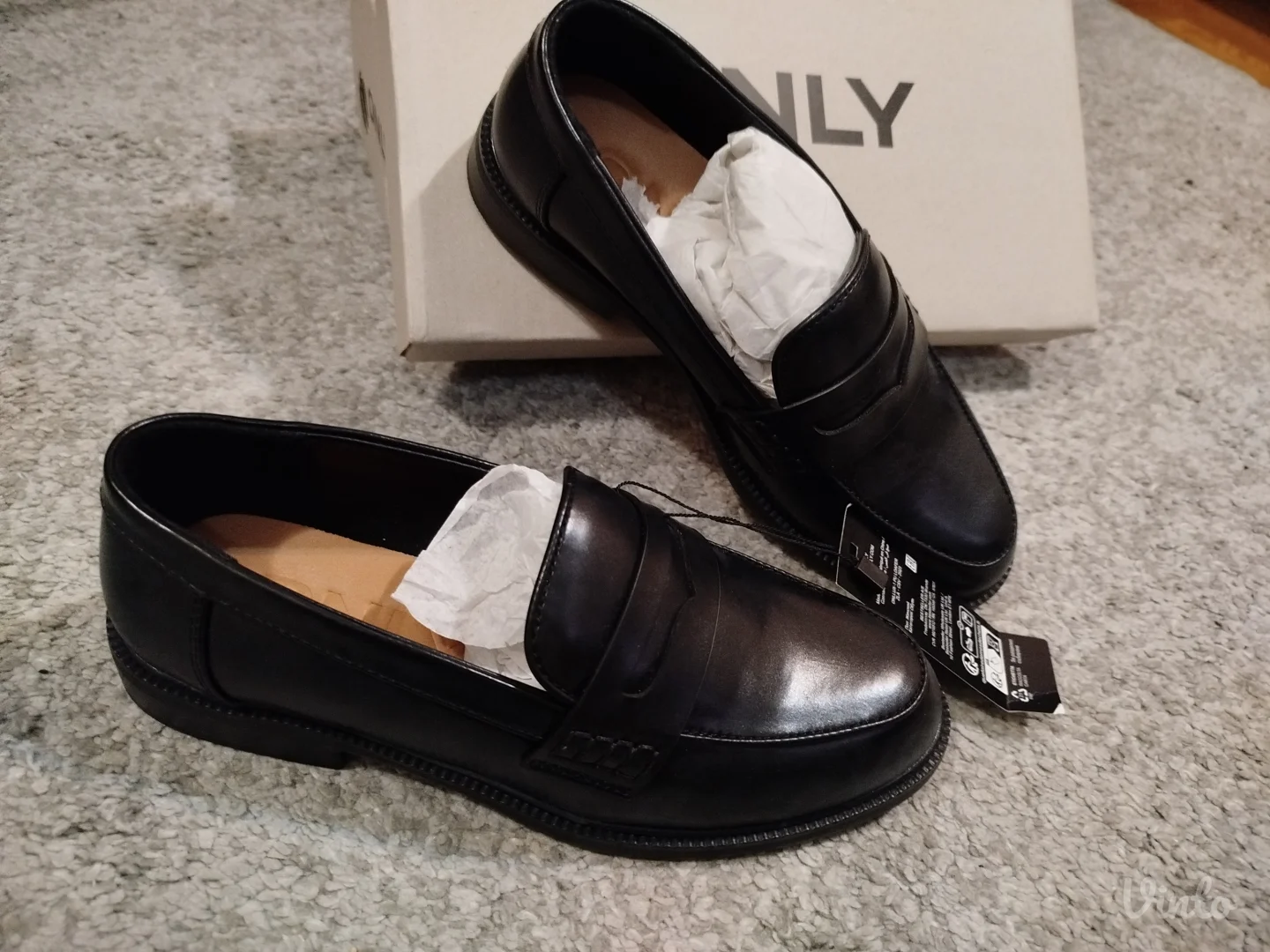 Mokasine crne, br.36,Only, novo