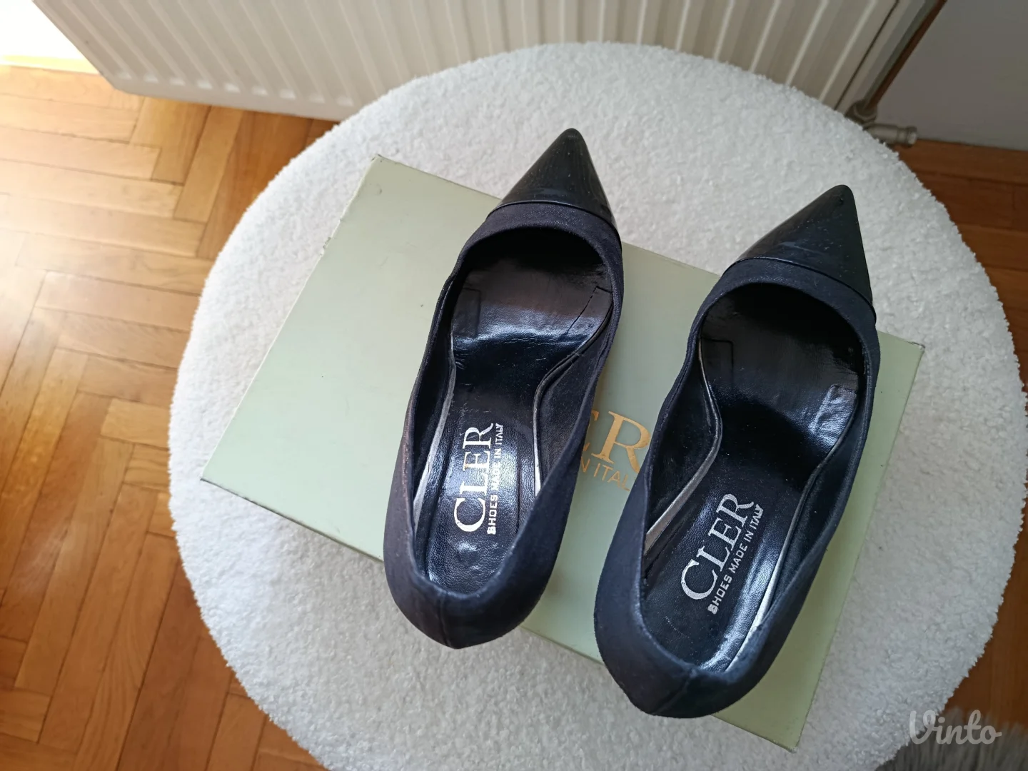 Crne kozne salonke Cler, br.36