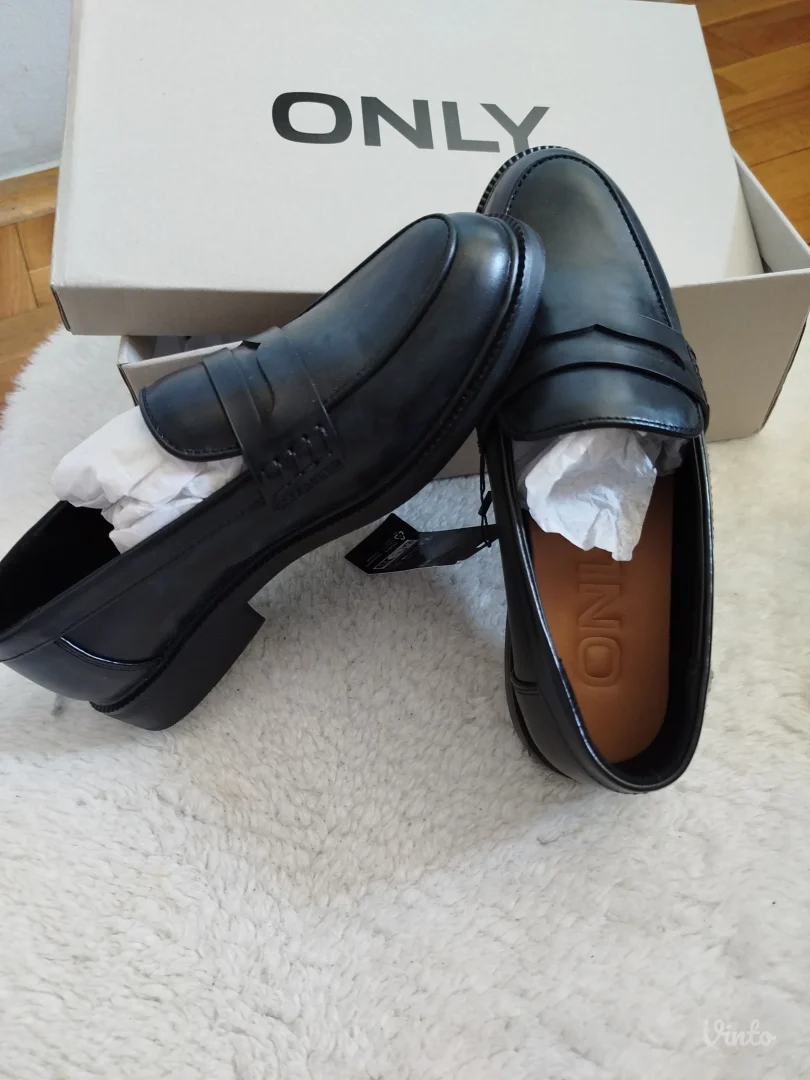 Mokasine crne, br.36,Only, novo