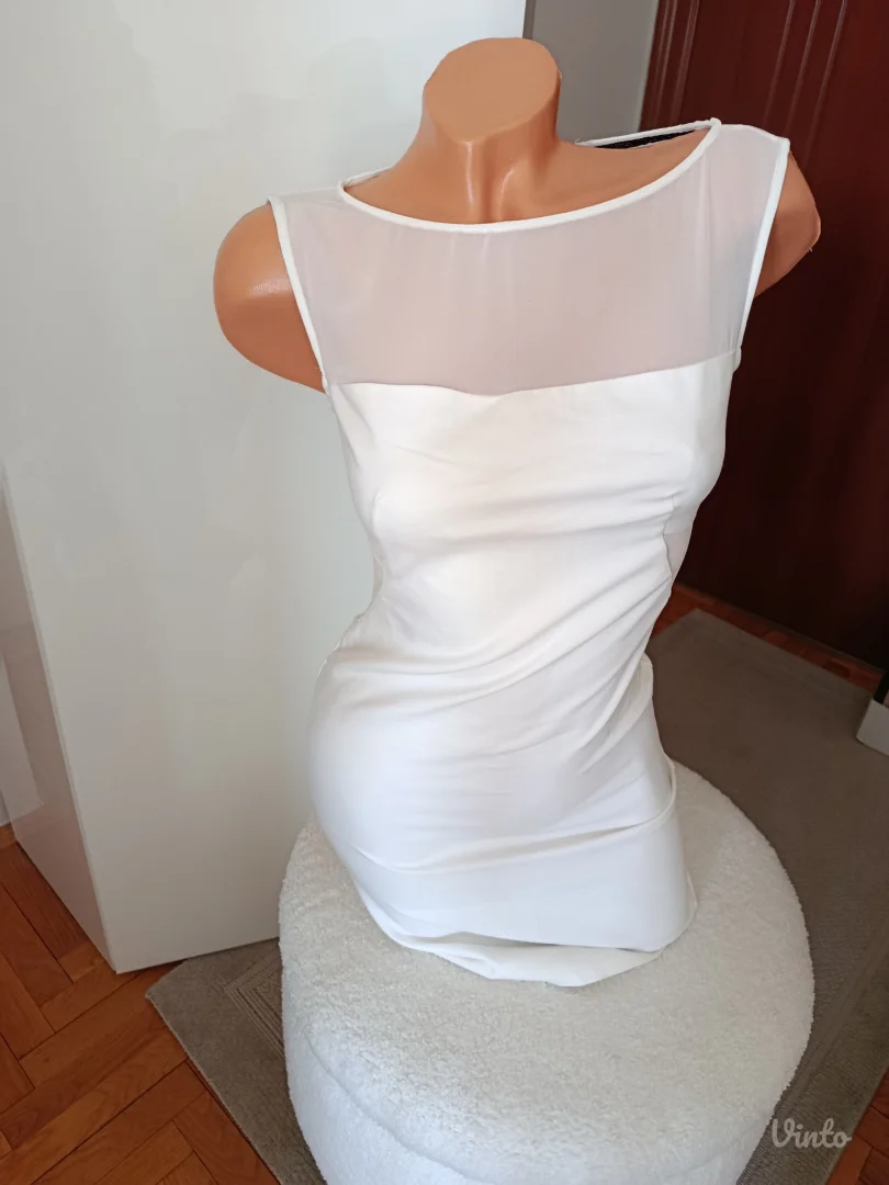Bela Zara basic haljina, XS, NOVO