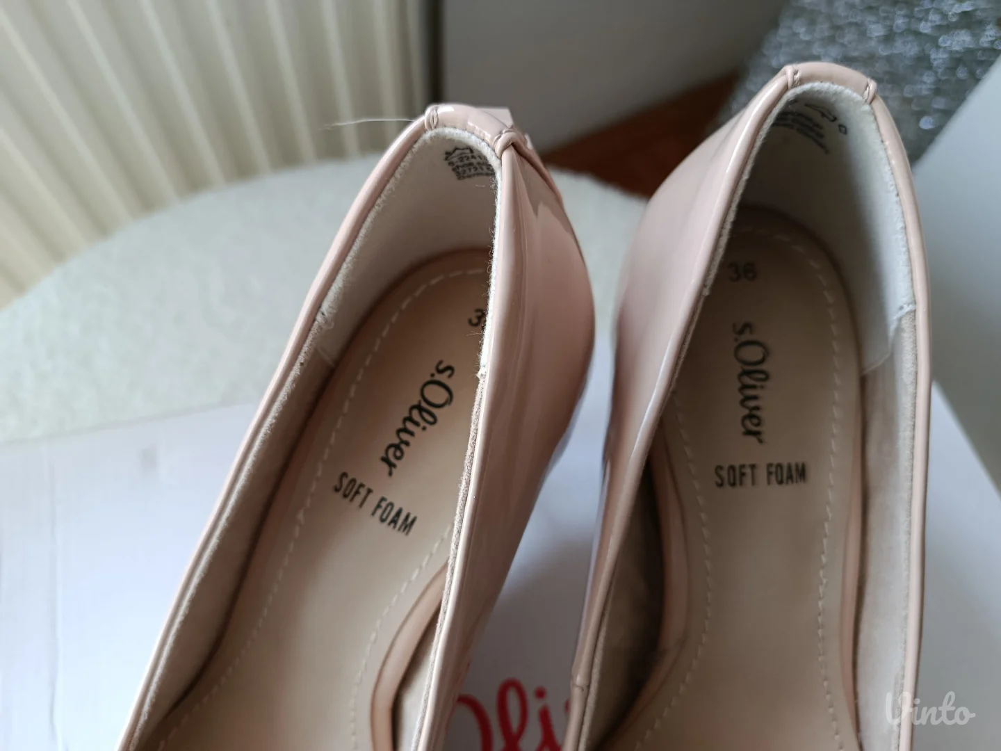 S' Oliver salonke,nude lakovan, br.36, NOVO