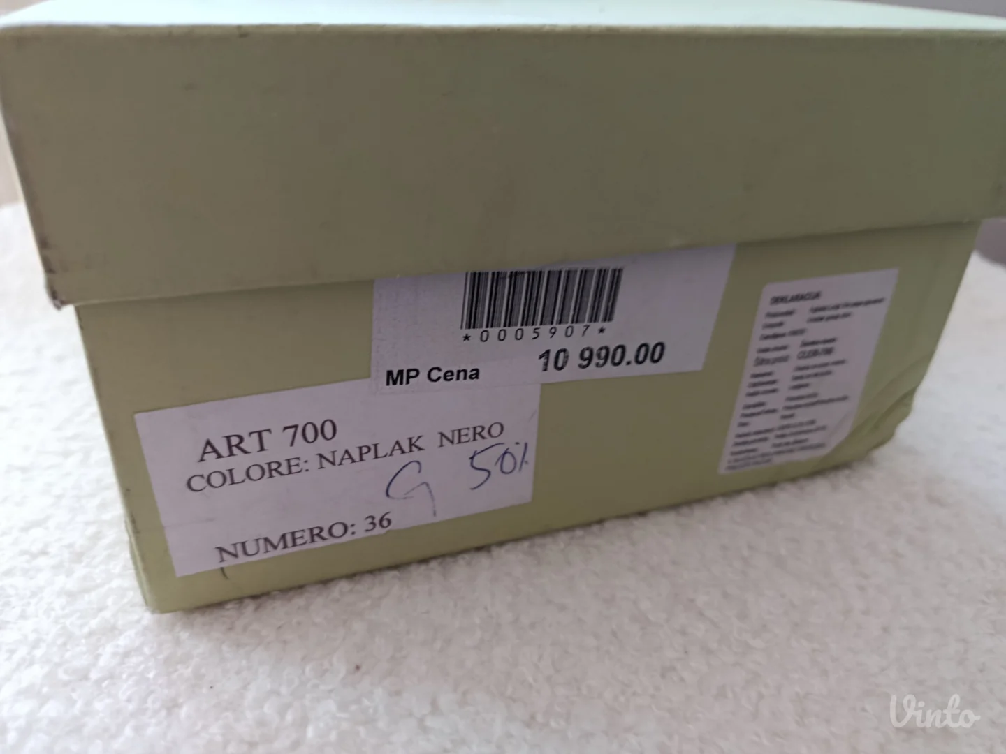 Crne kozne salonke Cler, br.36