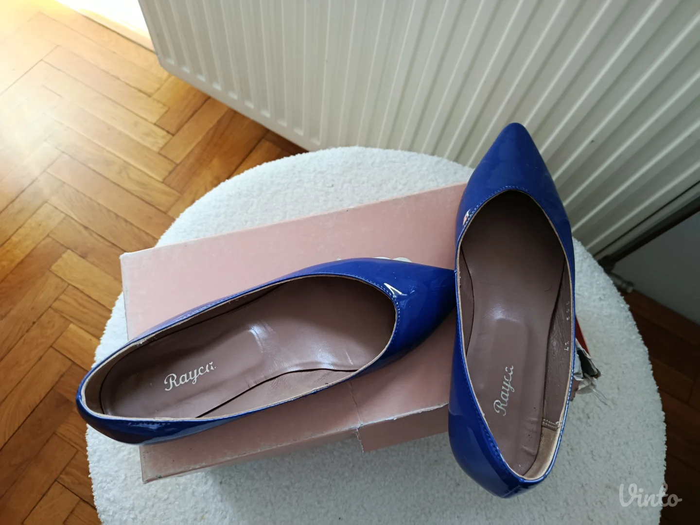 Rayca, plave lak kozne baletanke, br.36