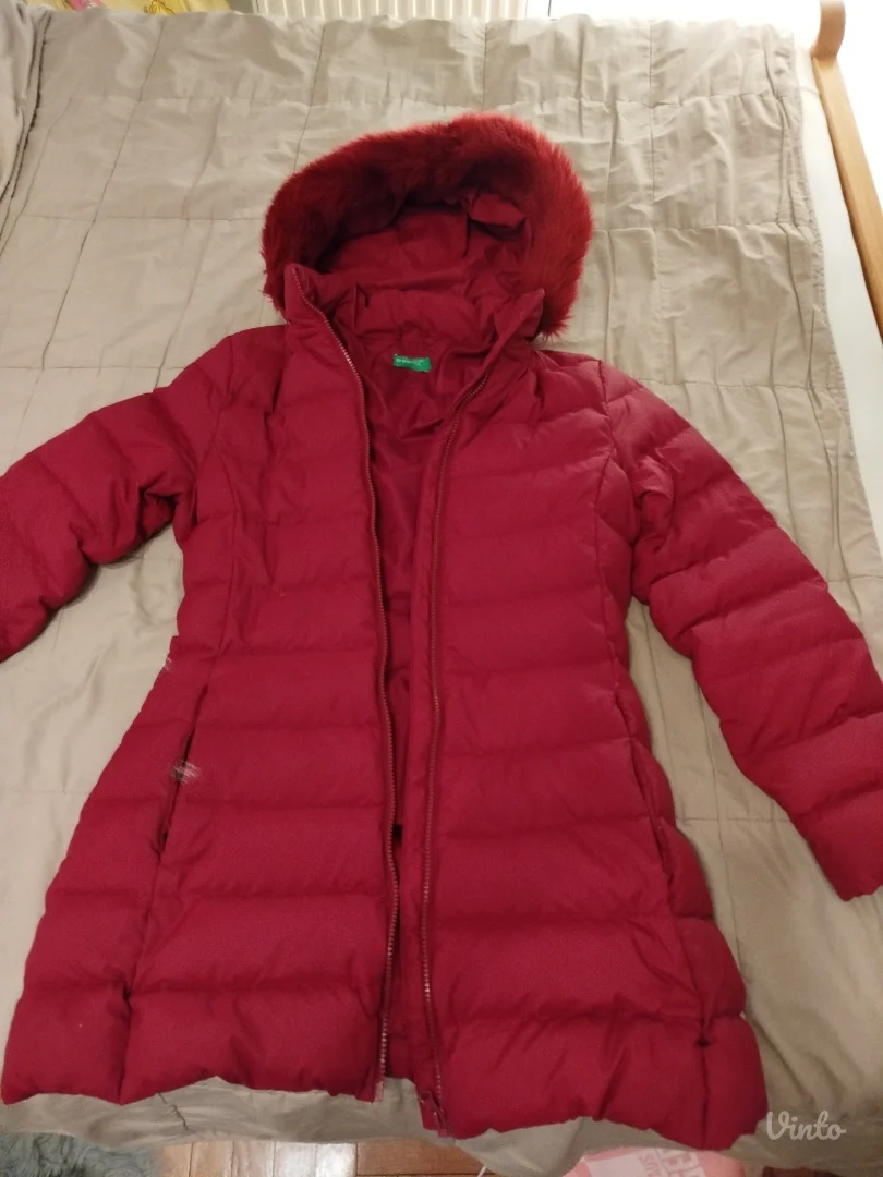 Benetton perjana jakna, bordo, XS