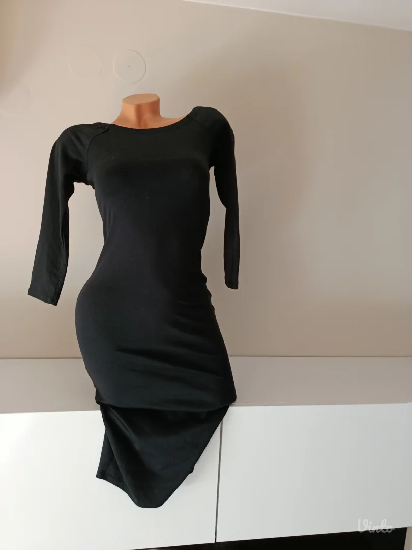 Zara crna basic haljina , S vel, kao novo