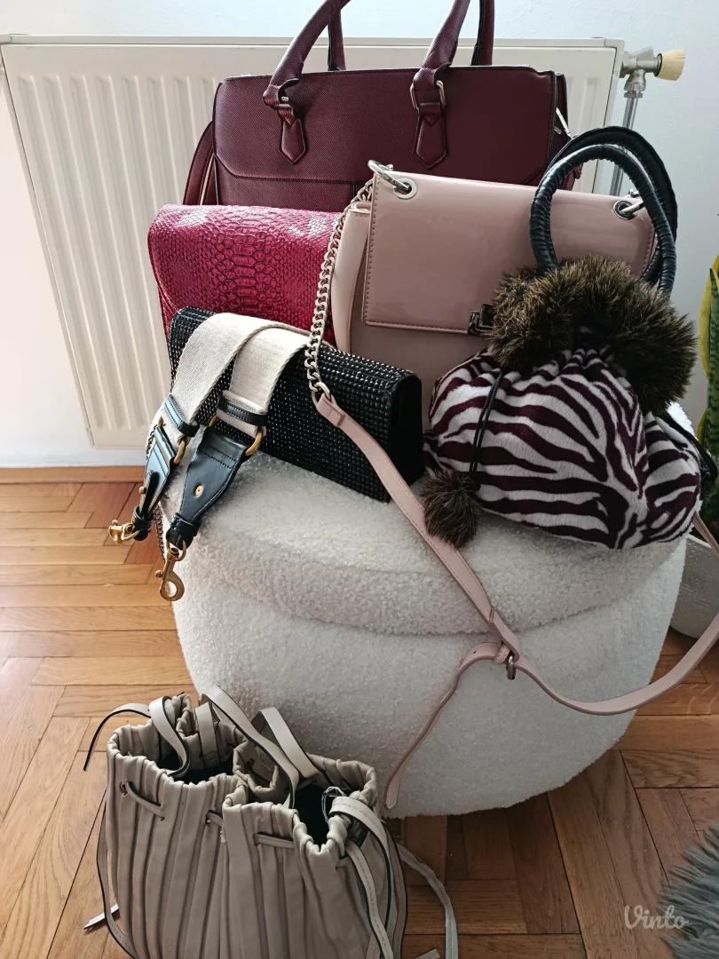 Zenske torbe razne, Zara, Orsay, kais za torbu