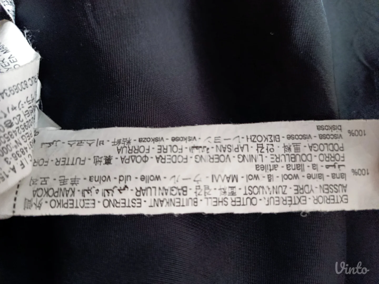 Zara vuneni kaput, vel.XS/ S, midnight blue