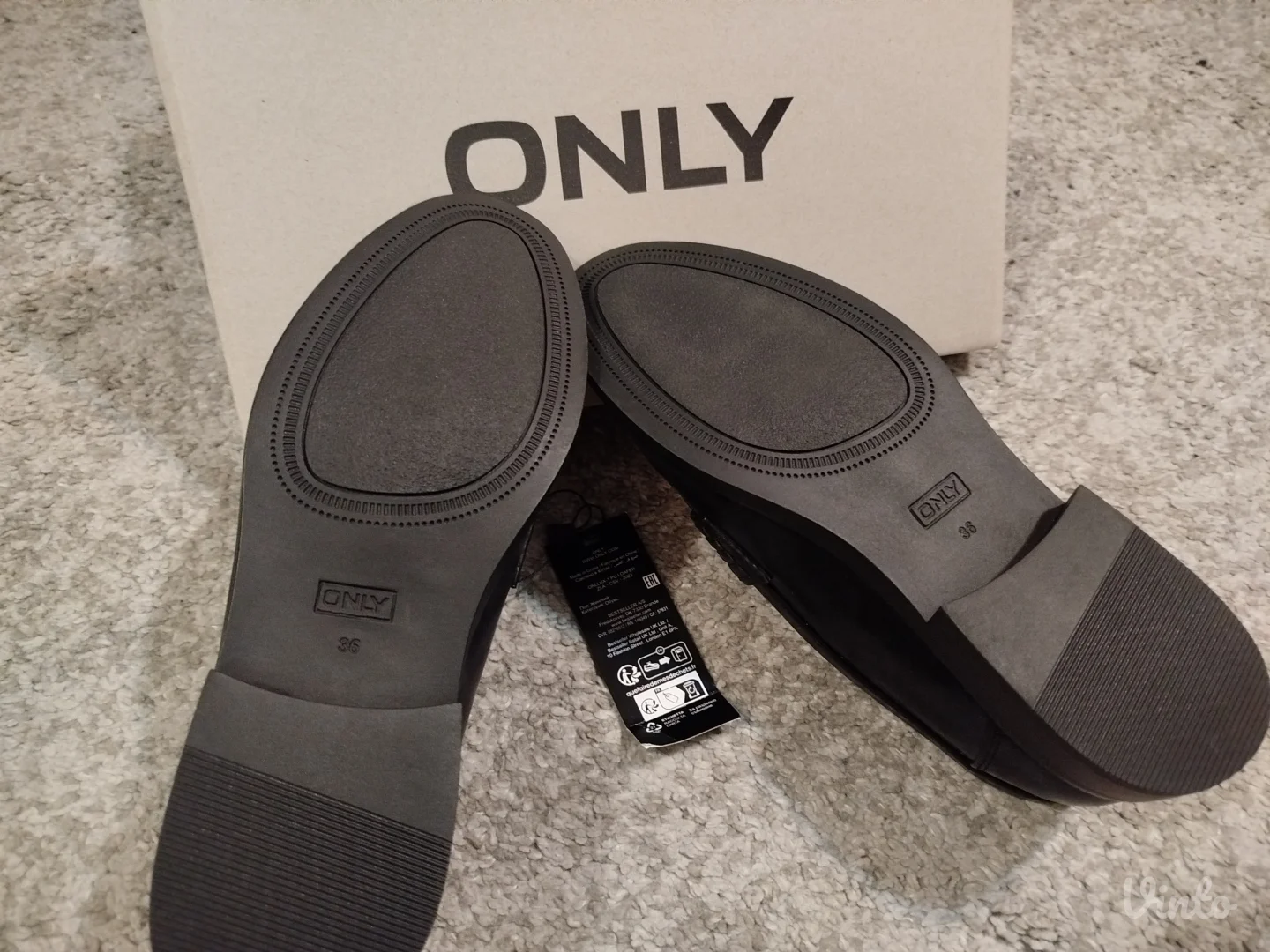 Mokasine crne, br.36,Only, novo