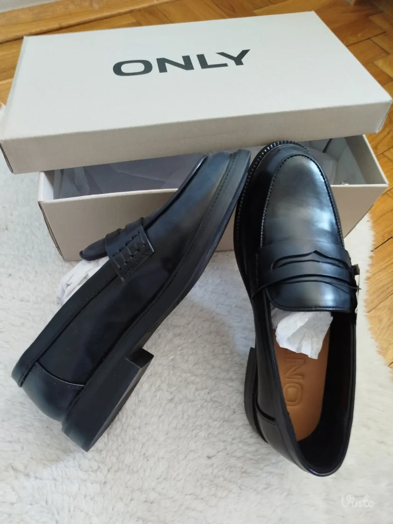 Mokasine crne, br.36,Only, novo
