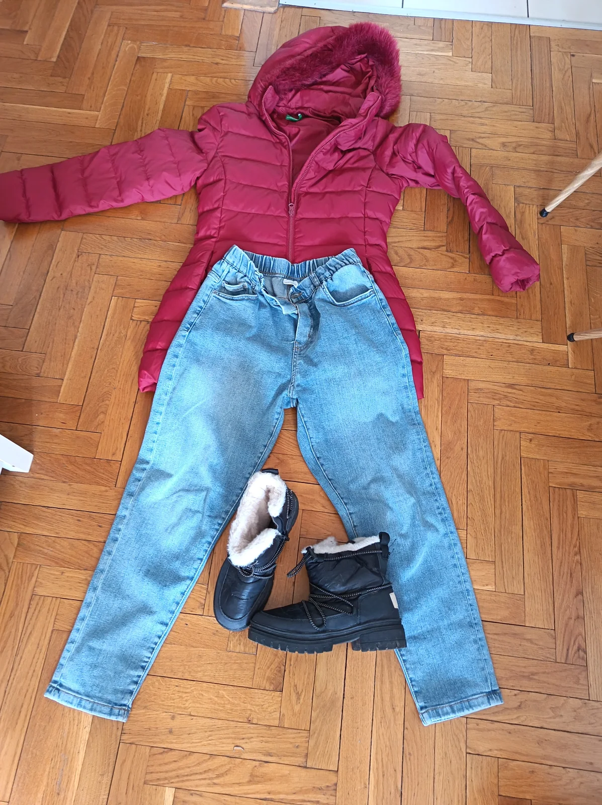Zimski mix za devojcicu/zenu, XS/S i čizme br. 36