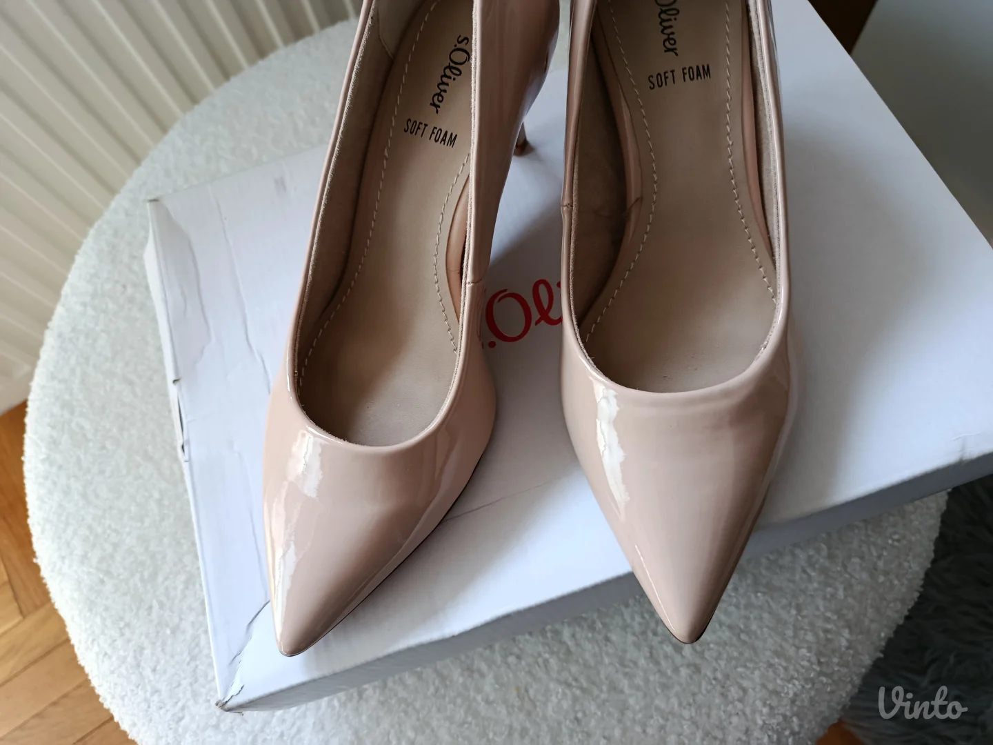 S' Oliver salonke,nude lakovan, br.36, NOVO