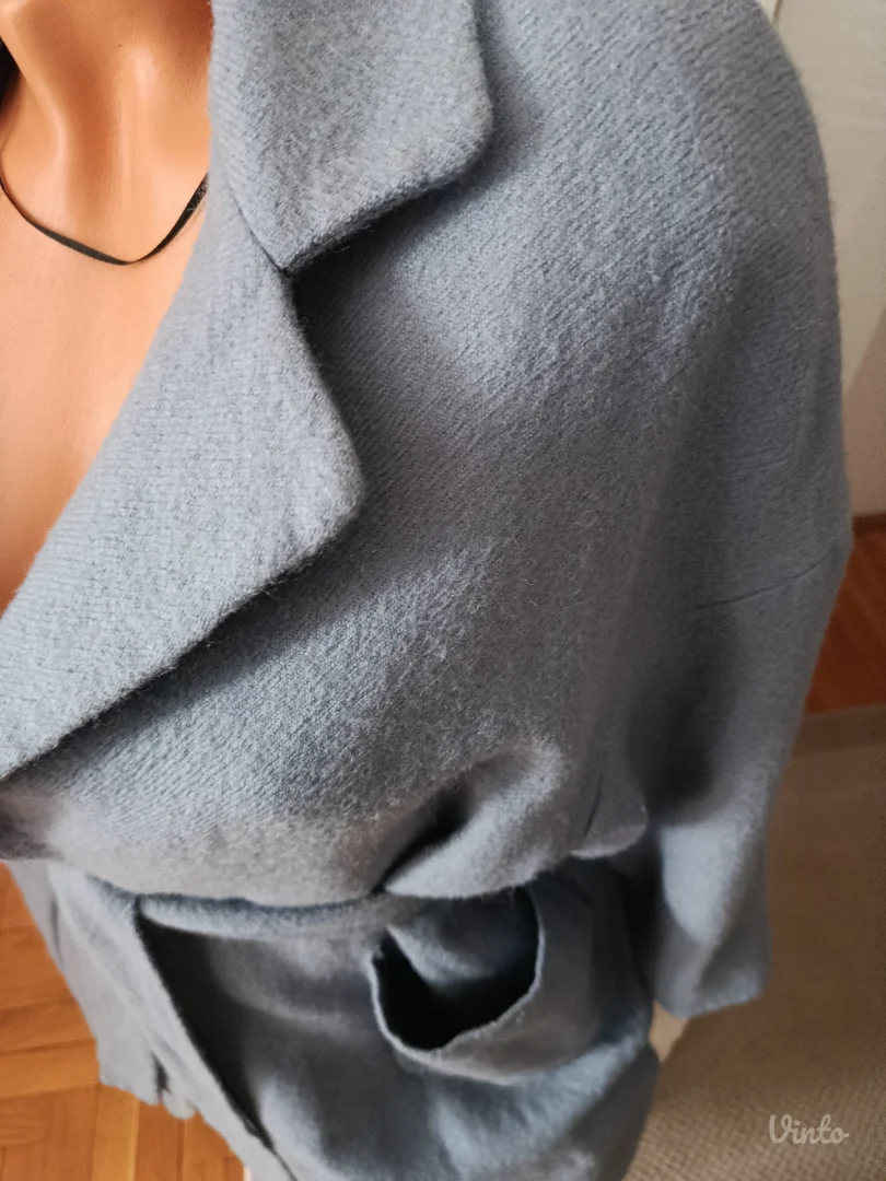 Zara vuneni kaput, vel.XS/ S, midnight blue