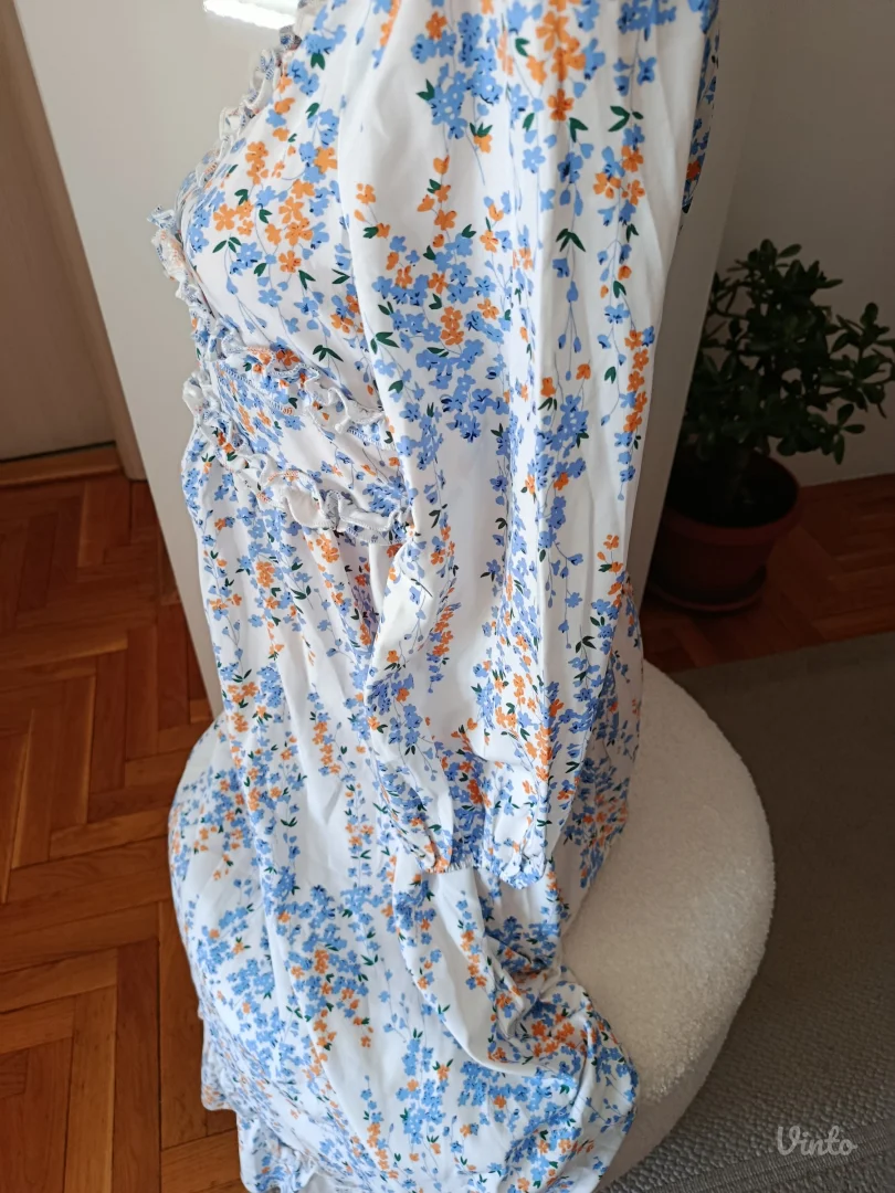 Cvetna lagana haljina dugih rukava, Temu, vel.S, NOVO