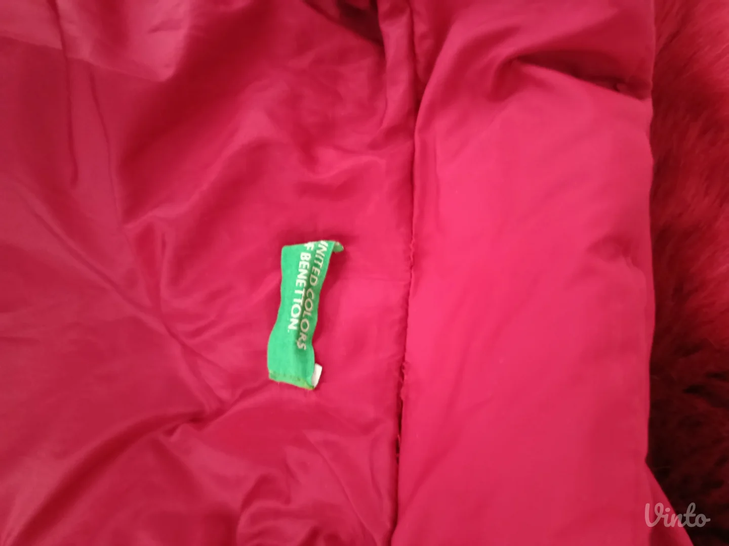 Benetton perjana jakna, bordo, XS/ S