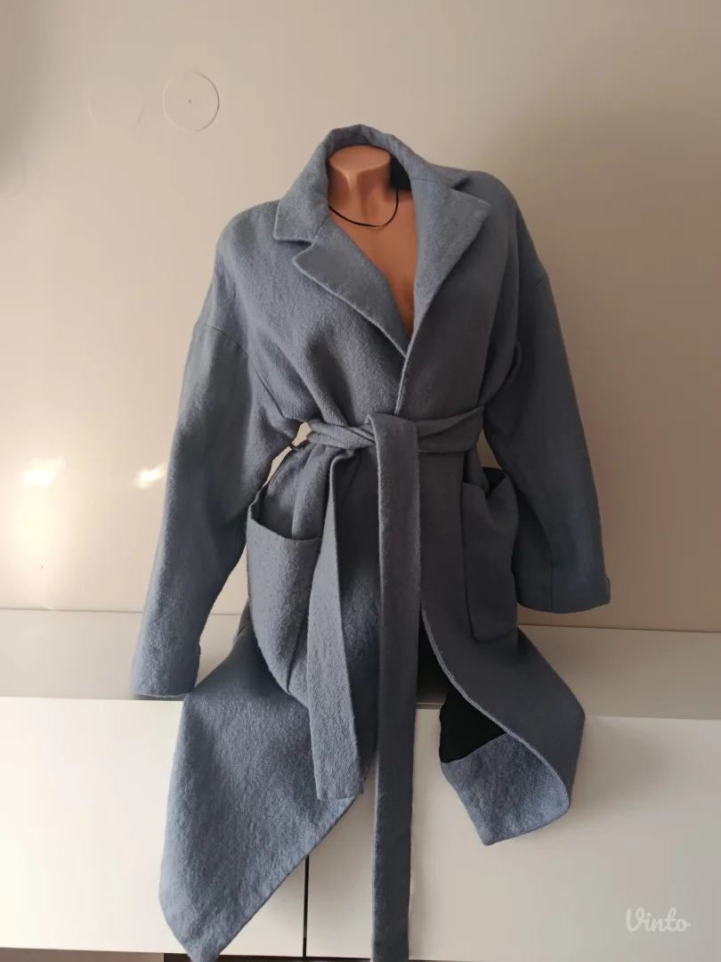 Zara vuneni kaput, vel.XS/ S, midnight blue