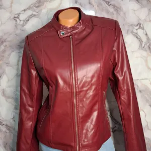 Bordo jaknica od eko kože