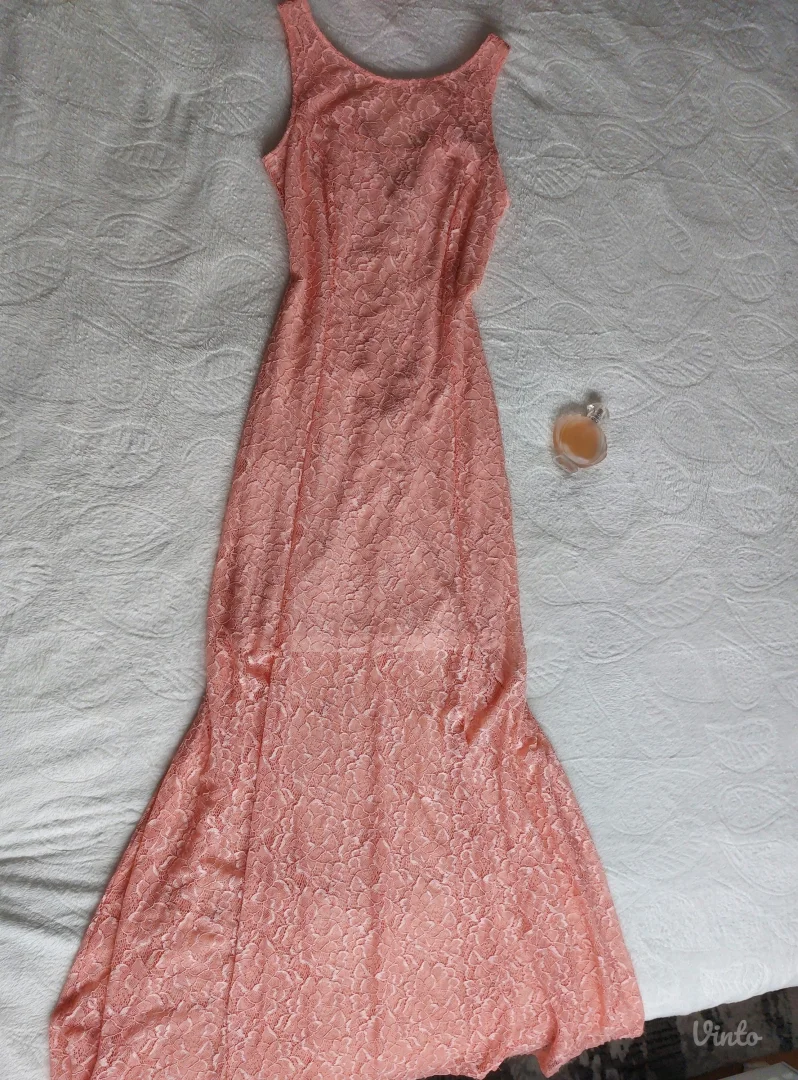 Duga cipkana svecana haljina XS/S