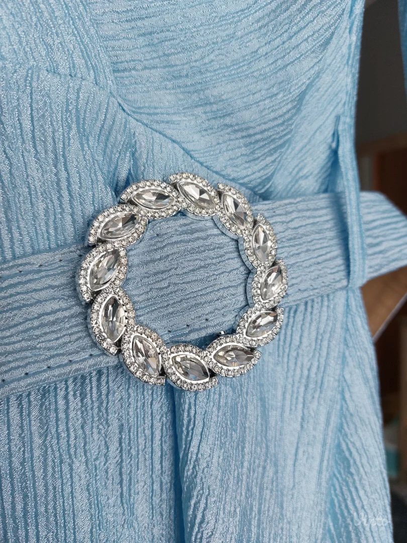 Plava svecana haljina S - elegantno - ocuvano