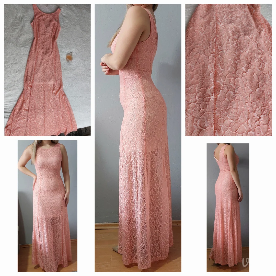 Duga cipkana svecana haljina XS/S