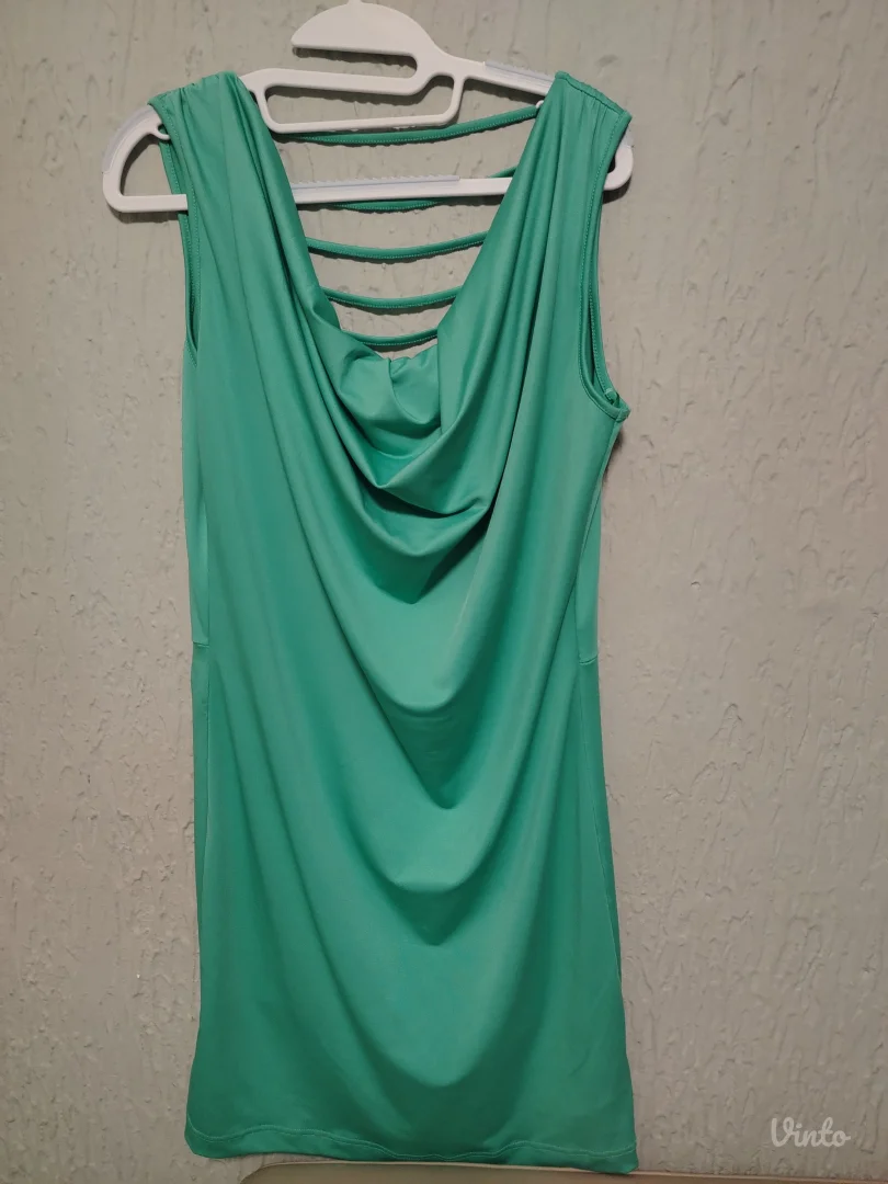 Haljina L prelepa zelena elastin