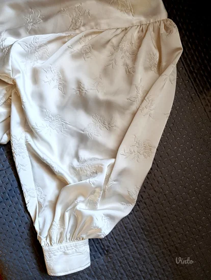 H&M Edition sampanj saten/balon rukavi/masna