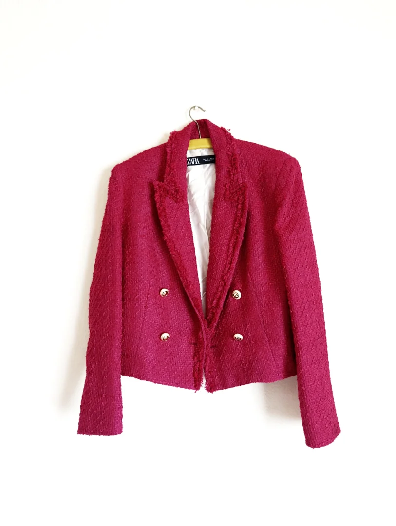 Zara pink tweed sako/jakna
