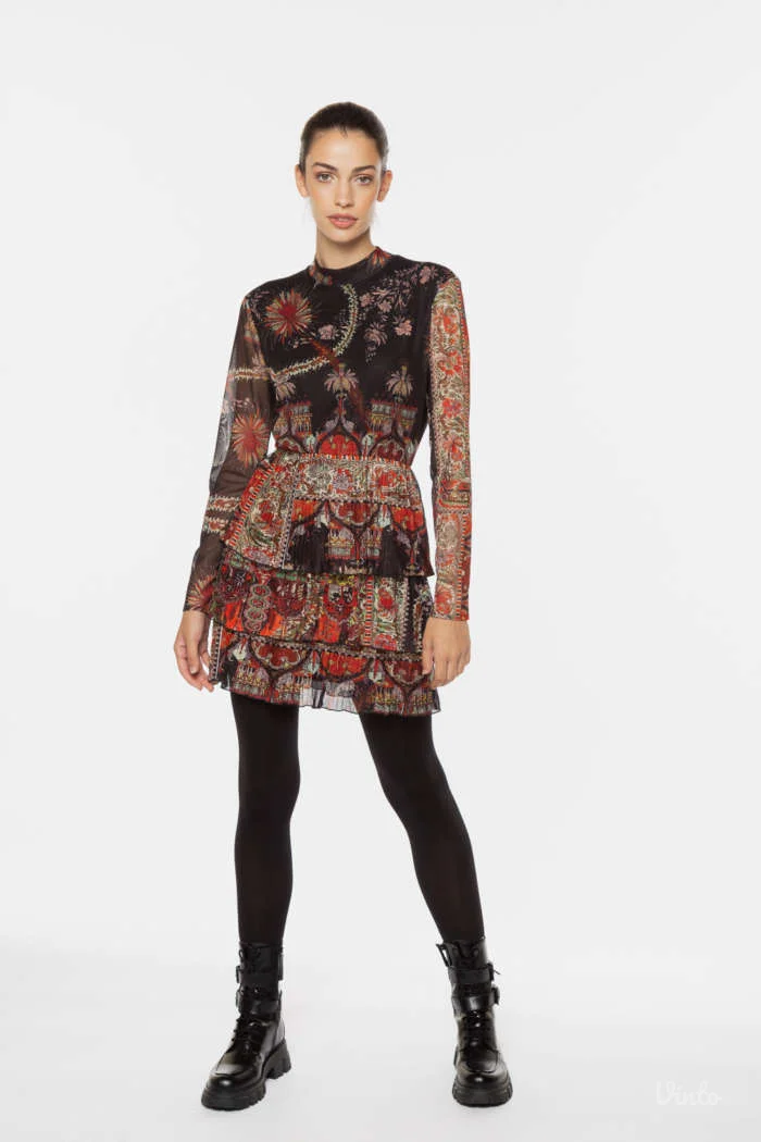 Desigual til/plise/karneri haljina